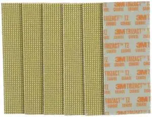 3m 3-3/4" x 9" Diamond Abrasive Rectangular Polishing Pad, 3000 rpm, Gold, 6 PK