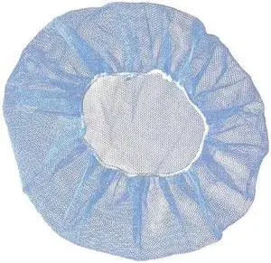 CONDOR 29JW36 Hairnet, Polyester, 24 in Dia., Blue, L, 1000 PK