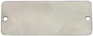 C.H. HANSON 43188 Blank Tag, Stainless Steel, 1 1/2 in H x 3 in W, Silver,