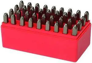 ZORO SELECT 2CDY9 Letter and Number Set,1/4 In. H,Steel