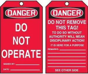 ACCUFORM TAR142 Danger Tag By The Roll,6-1/4 x 3,PK250