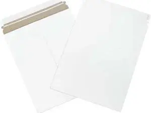 PARTNERS BRAND RM5SS25PK Self-Seal Flat Mailers, 9 3/4" x 12 1/4", White, PK25