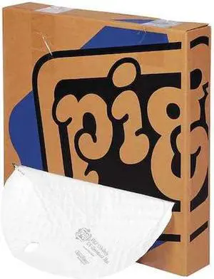 PIG MAT4109 Sorbent Pad, 7 gal, 22 in Dia., Oil, White, Polypropylene