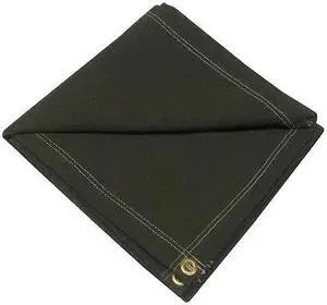 ZORO SELECT 10P549 Tarp, 12 x 16 ft, 20 Mil, Cotton Canvas, Standard Duty, Green