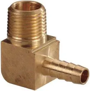SPEEDAIRE 6AFK5 Hose Barb,5/16 In Barb,1/4 In MNPT,Brass