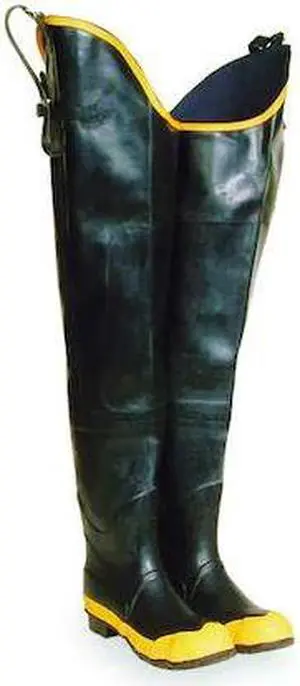 TALON TRAX 5T254 Size 8 Men's Steel Hip Wader, Black/Yellow