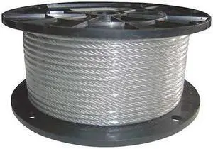 DAYTON 33RF66 Cable,5/16 in. dia.,250 ft.,7 x 19,Vinyl