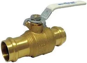 MILWAUKEE VALVE UPBA-480B - 112 1-1/2" Press Brass Ball Valve Inline