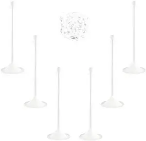 ZORO SELECT 71001-6 Barrier Post Kit, White, 41 in Post Height, Gloss