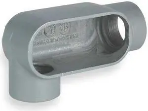 HUBBELL KILLARK LR67 Conduit Outlet Body,Iron,LR,2 In.