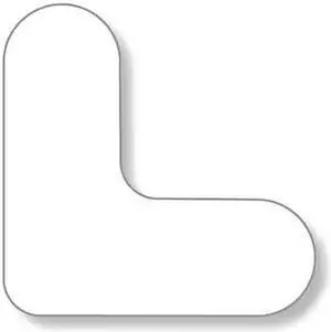 MIGHTY LINE MCORNERW Corner,Mini,White,2" L x 3/4" W,PK108