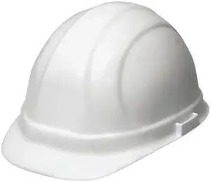 ERB SAFETY 19131-WHITE Front Brim Hard Hat, Type 1, Class E, Pinlock (6-Point),