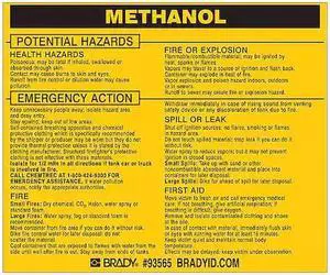 BRADY 93565 Chemical Label,3-3/4inHx4-1/2inW,PK25