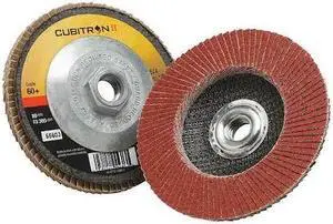 3M CUBITRON II 967A Flap Disc,T27,4-1/2in. x 5/8-11,60
