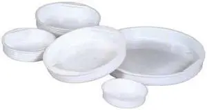 PARTNERS BRAND MTCAP25 Plastic End Caps, 2 1/2", White, PK100