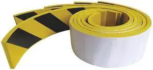 ZORO SELECT 8CCA6 4 in. Adhesive Foam Strip in Yellow/Black (5-Pack)