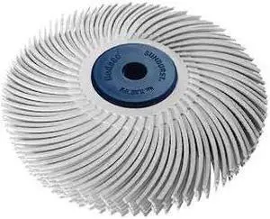 DEDECO 1342 Sunburst Radial Bristle Discs 3 in Curved Tc 6-Ply White 120 Grit
