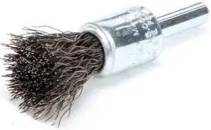 WEILER 96100 Crimped Wire End Wire Brush, Steel, 1/2"