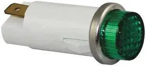 ZORO SELECT 20C852 Raised Indicator Light, Green, 120V