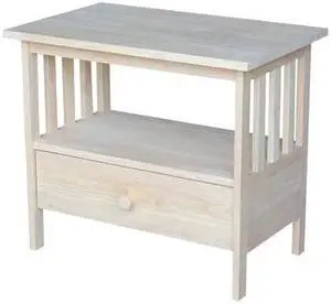 INTERNATIONAL CONCEPTS TV-28 Mission EnteRTAinment / TV Stand, 28", Unfinished