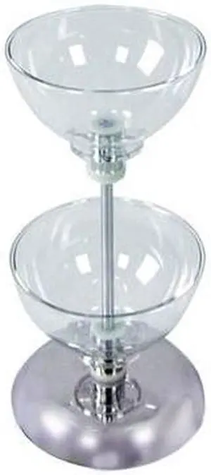 AZAR DISPLAYS 720208 Two-Tier 8" & 8" Bowl Counter Display