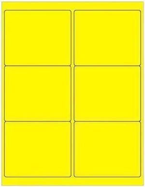 TAPE LOGIC LL180YE Tape Logic Rectangle Laser Labels, 4" x 3 1/3", Fluorescent