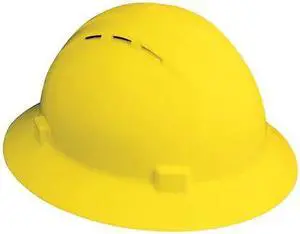 ERB SAFETY WEL19432YE Hard Hat, Americana, Polyethylene, 4 Point Ratchet, Type