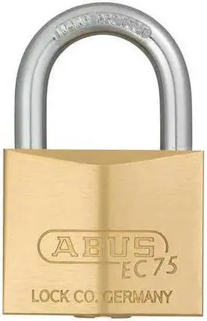 ABUS 75/40 KA Padlock, Keyed Alike, Standard Shackle, Square Brass Body, Steel