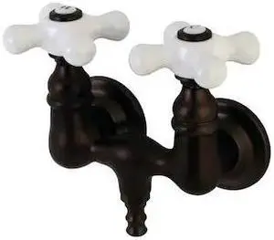 KINGSTON BRASS AE39T5 Wall-Mount Clawfoot Tub Faucet, Oil Rubbed Bronze, Tub