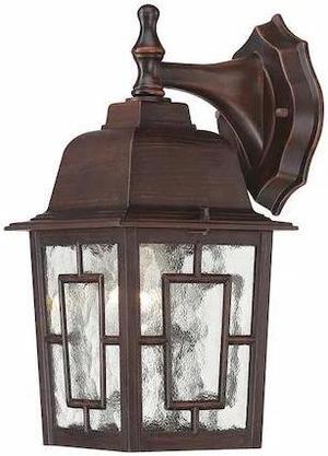 NUVO 60-4922 Banyan 1-Light 12 in. Outdoor Wall with Clear Water Glass
