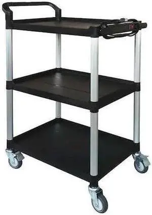 ZORO SELECT 45NP03 Cart,47-1/4 in. Hx32-5/8 in. W,Black