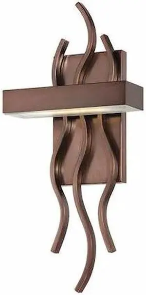 NUVO 62-124 Wave 1 Module Wall Sconce Frosted Glass Hazel Bronze