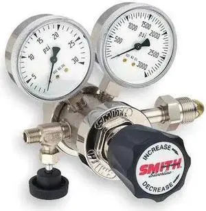 MILLER ELECTRIC 220-4106 High Purity Gas Regulator, Two Stage, CGA-350, 0 to 15