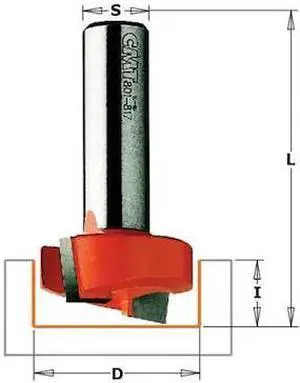 CMT 801.317.11 Mortise Router Bit, HW, 1-1/4 in