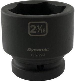 DYNAMIC D025366 1" Drive Standard Socket, Black Phosphate, Tools 2-1/16" X 1"