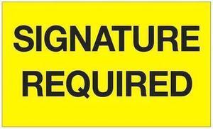 TAPE LOGIC DL1218 Tape Logic® Labels, "Signature Required", 3" x 5",