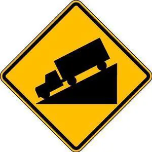 LYLE W7-1-24HA Traffic Sign,24 x 24In,BK/YEL,SYM,MUTCD