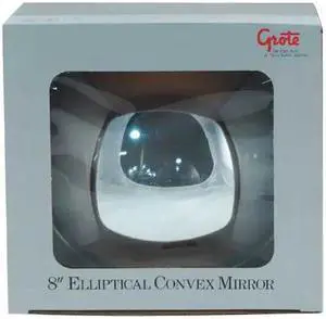 GROTE 12272-5 Elliptical Mirror,8-3/4 In,Convex