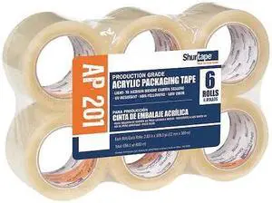 SHURTAPE AP 201 Packaging Tape,72mm W,100m L,PK6
