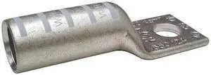 ZORO SELECT 24C333 One-Hole Compression Lug, 300 kcmil Max, 1/2 in Stud, Long