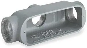 HUBBELL KILLARK OTB-6 Conduit Outlet Body,2 In.