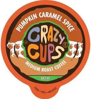 CRAZY CUPS WM-CC-D-PumpkinCaramel-80 Crazy Cups Flavored Coffee Decaf Pumpkin CRAZY CUPS WM-CC-D-PumpkinCaramel-80 Crazy Cups Flavored Coffee Decaf Pumpkin