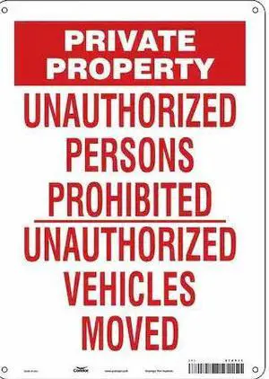 CONDOR 472Y11 Safety Sign, 14 in Height, 10 in Width, Aluminum, Vertical