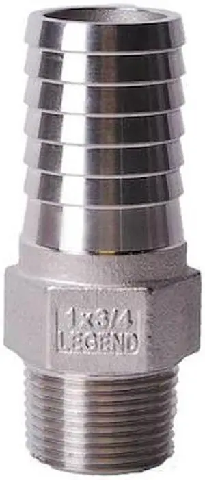 LEGEND VALVE 312-017SS 1" x 1-1/4" SS MALE ADAPTER