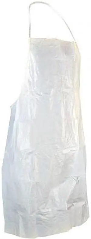 CELLUCAP 157 Bib Apron,Uni,Wht,Microporous Film,PK100
