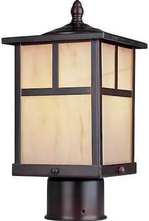 MAXIM 4055HOBU Coldwater 1-Light 6" Wide Burnished Outdoor Pole/Post Mount