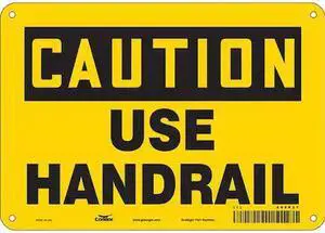 CONDOR 469R37 Safety Sign, 7 in Height, 10 in Width, Aluminum, Vertical