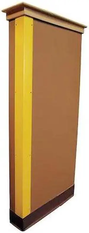 ZORO SELECT 5KZH3 Corner Guard, Flame Retardant, Yellow, 4"W X 48"H