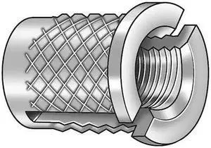 ZORO SELECT 1GUD1 Press Insert,Reverse,1/4-20x1/2 L,PK25