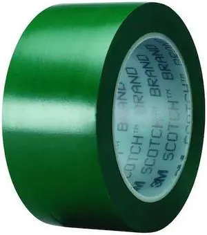 3M 471 Floor Marking Tape, vinyl, Solid, Green, 2 in W., 5.2 mil Thickness